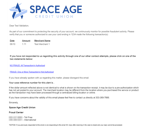 Email-Sample-Blurred-600x540 Sample of our Fraud Email from our Fraud Center.