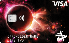 Space Age on demand card Planet Red example