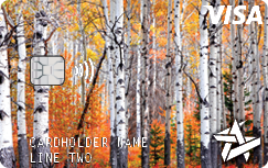Space Age on demand card Aspen Trees in Fall example