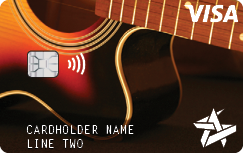 Space Age on demand card Guitar Warm example