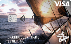 Space Age on demand card Sailing on the Ocean example