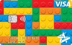 Space Age on demand card Lego blocks example