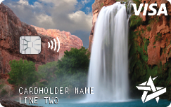 Space Age on demand card Mountain Waterfall 2 example