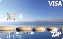 Space Age on demand card Zen Rocks on Calm Water example
